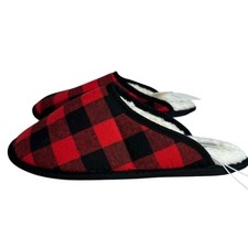 Nordstrom  Women  s Plaid Slippers sz L 9/10 NEW  box 483