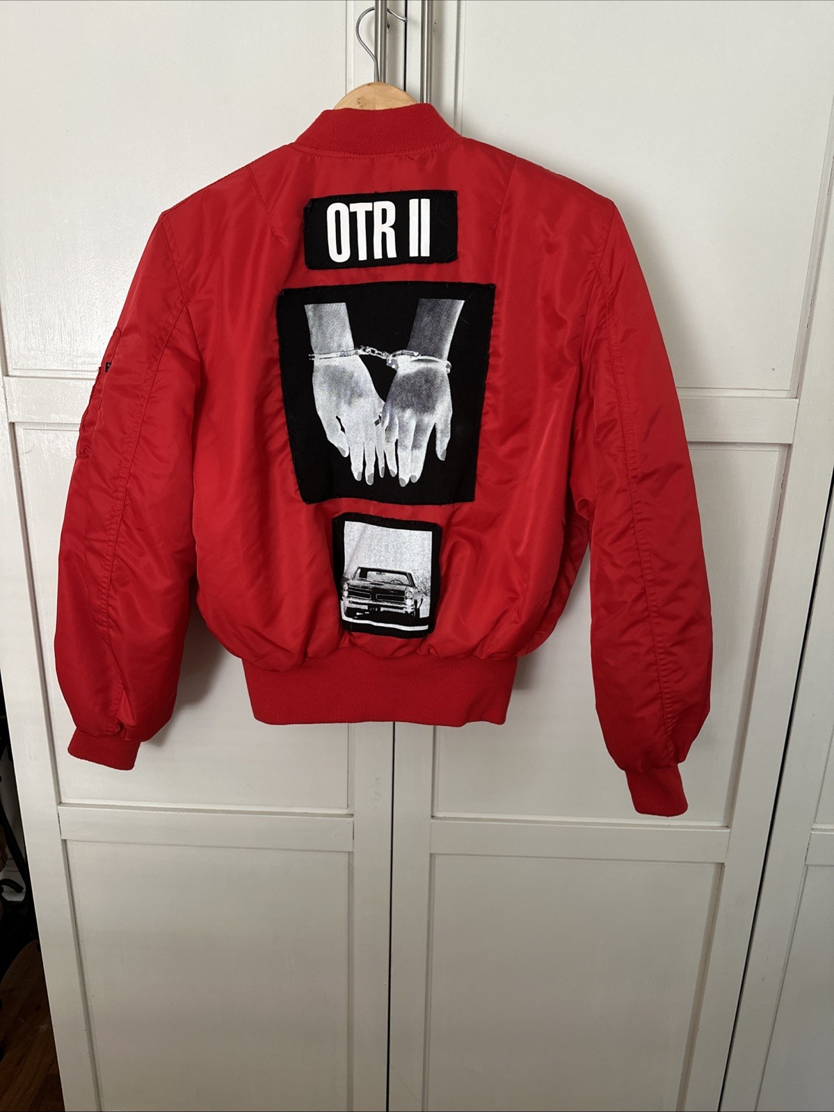 Beyonce Jay Z OTR II Tour Red Bomber Jacket Size XS On The Run 2 Merch Rare VTG