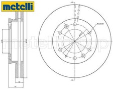 2x Bremsscheibe metelli 23-1669C 2 Bremsscheiben Vorderachse Vorne