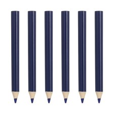 6 Pcs Wooden Colored Pencils Short Oil Based Colored Pencils, Dark Blue