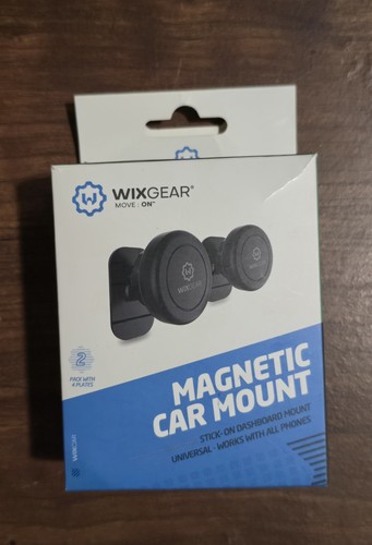 WIXGEAR Support de voiture magnétique Stick-On tableau de bord téléphone portable neuf ouvert LIVRAISON GRATUITE
