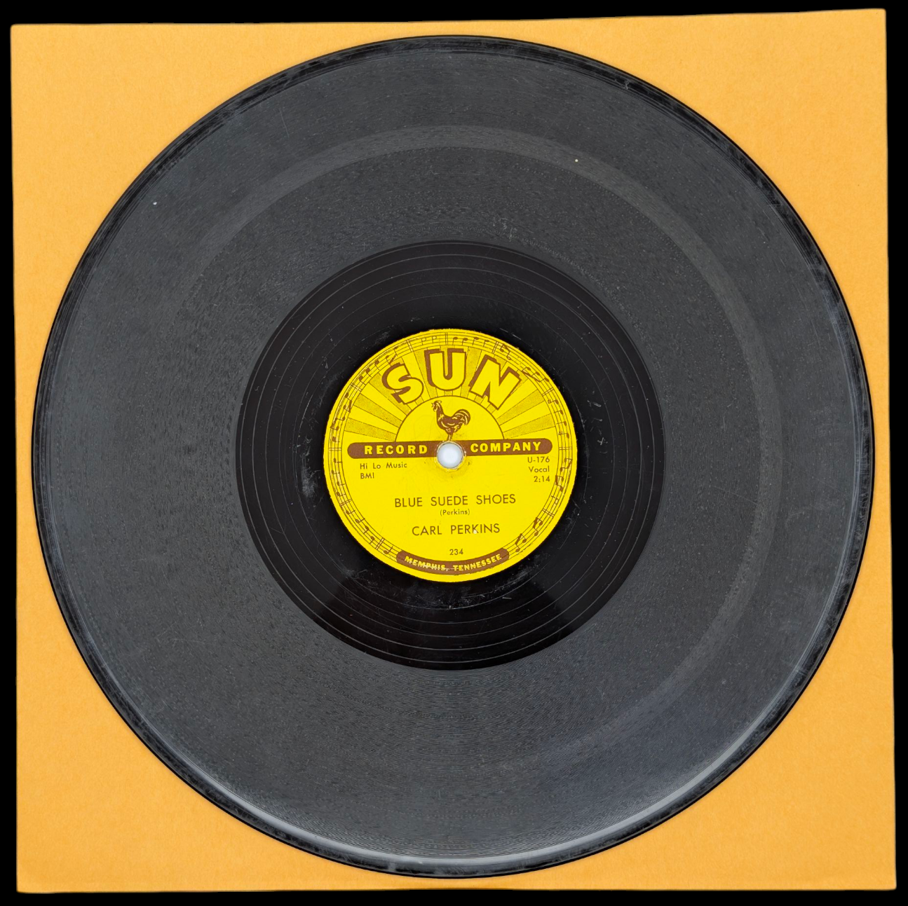 Carl Perkins – Blue Suede Shoes / Honey, Don't! 234, Shellac, 78 RPM, US, 1956