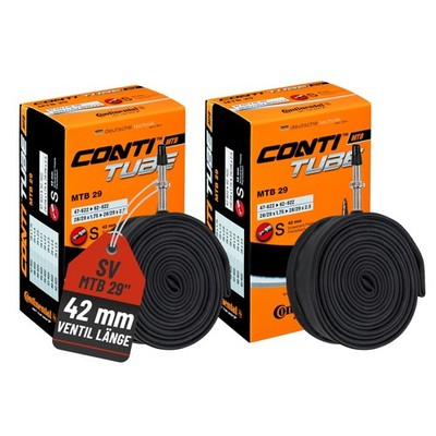 2x Continental Fahrrad Schlauch Conti Tube MTB 29''  SV Ventil 42 mm (47/62-622)