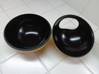 Vtg MOD Yellow Melamine Sphere Orb Nut or Snack Bowl~2 Part Screw on Upper~Japan — photo 4
