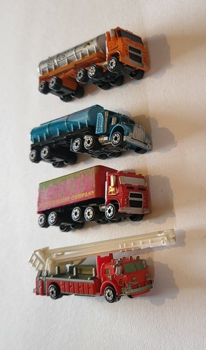 Lot x4 vintage Galoob Micro Machines Semi/fire truck rig Deluxe models some rare - Picture 3 of 14