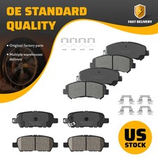 Front Rear Ceramic Brake Pads Kit For Nissan Rogue Select Sentra Maxima Juke