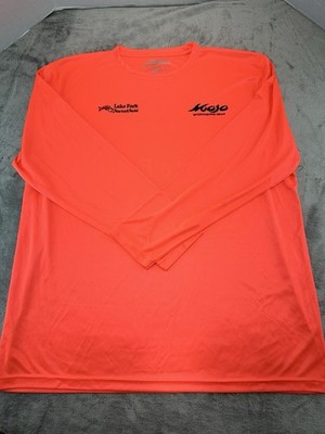 Lake Fork Marina Mojo Sportswear Long Sleeve Fishing Shirt XL Peach