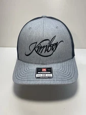 🔥Kimber Guns Firearms Logo Gray/Black Mesh Richardson SnapBack Hat.