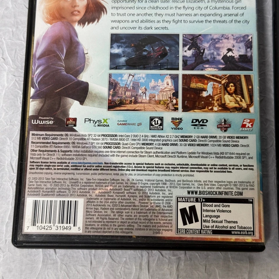 BioShock Infinite + Mass Effect 3 PC DVD Complete in Box CIB Tested EA 2K Games - Image 4 of 4