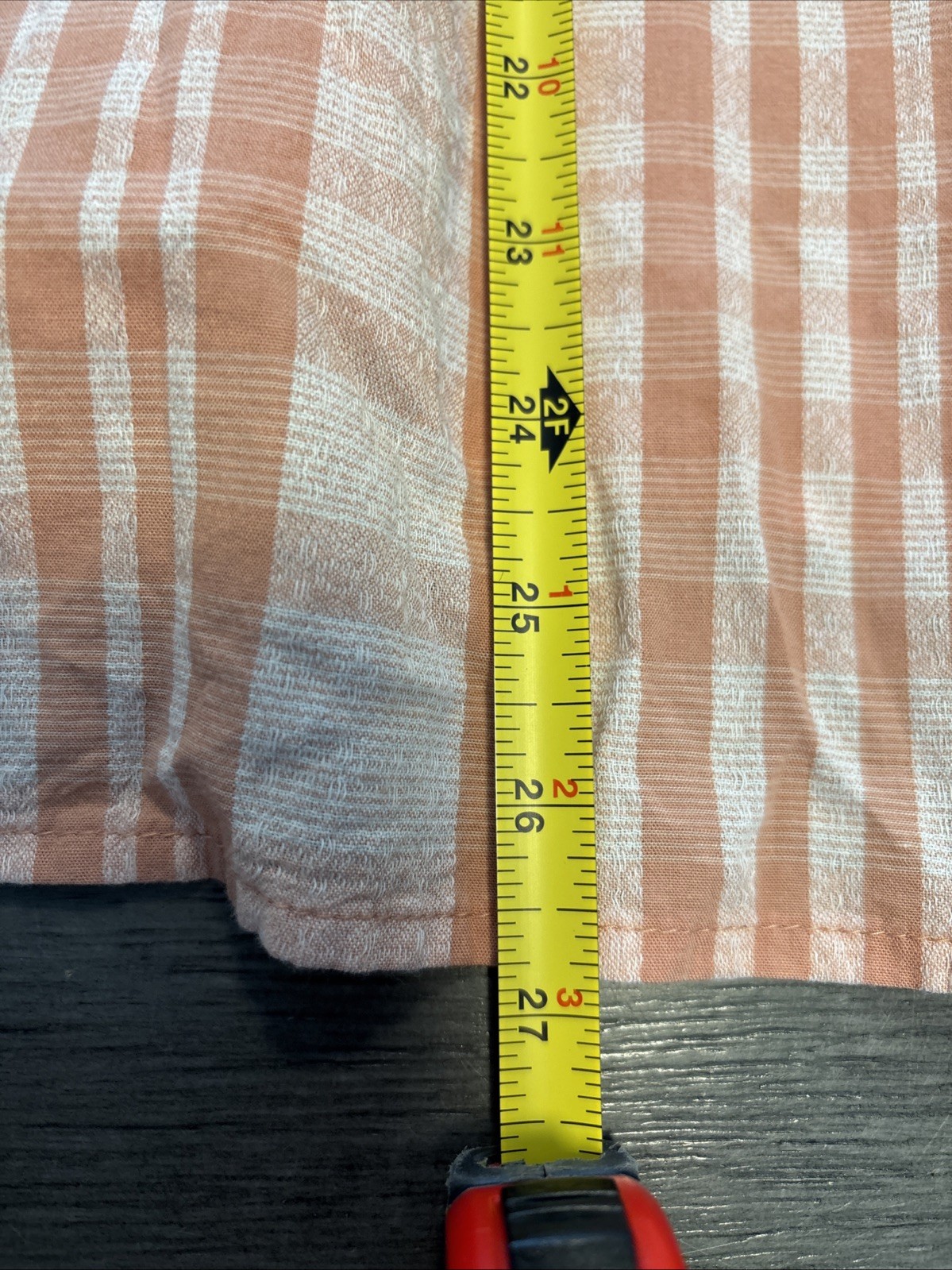 Universal Thread Coral Plaid Button Down Shirt Sh… - image 7