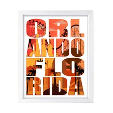 Orlando, Florida Inspirational, Wall Print Art  American Cities Decoration