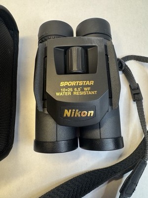 Nikon Binoculars Sportstar 10x25 Wide Field Water Resistant Black W/Carry Case