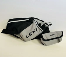 Leki Waist Bag Hydration Black Grey Hip Fanny Pack Running Hiking Bottle Holder