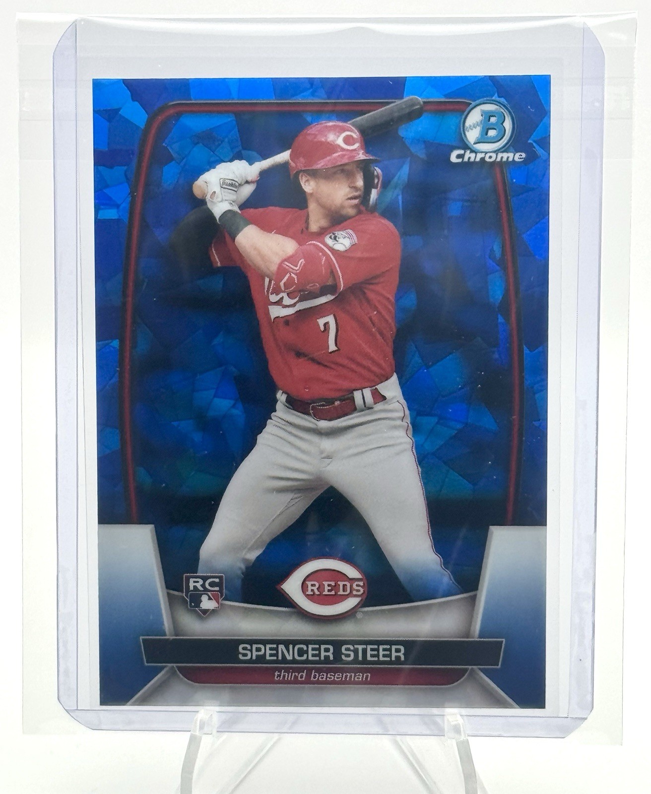 2023 Bowman Chrome Sapphire - Spencer Steer (RC) #52 Cincinnati Reds