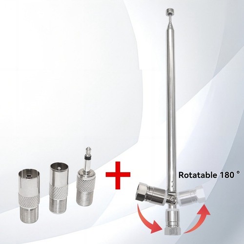 1 jeu d'antenne radio FM télescopique, antenne tige, adaptateur 3,5 mm, stéréo MAV9187 - Photo 7/10