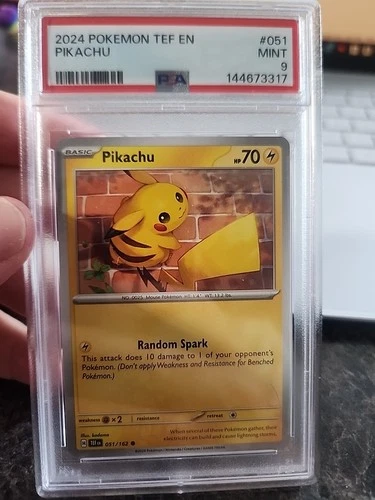 2024 Pokemon Tef En Pikachu 051/162 Temporal Forces Regular Psa 9 Mint