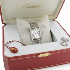 Cartier Tank Solo Ref. 3170 Silver Dial Quartz 24mm With Box #W316574-1
