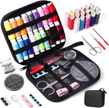 JUNING Sewing Kit with Case Portable Sewing Supplies for Home Traveler, Adults,