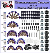 236PCS Purp-Blue Irid. Complete Fairing Bolt Screws for Yamaha YZFR1 1998-2001