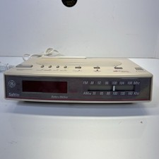 Vintage GE Softlite Clock Radio Model 7-4657A AM/FM alarm clock White Rare