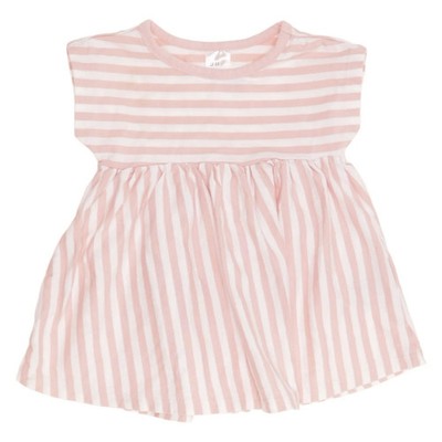 H&M, Kleid, Größe: 68, Pink/Weiß, Baumwolle, Streifen, Mädchen #BLr