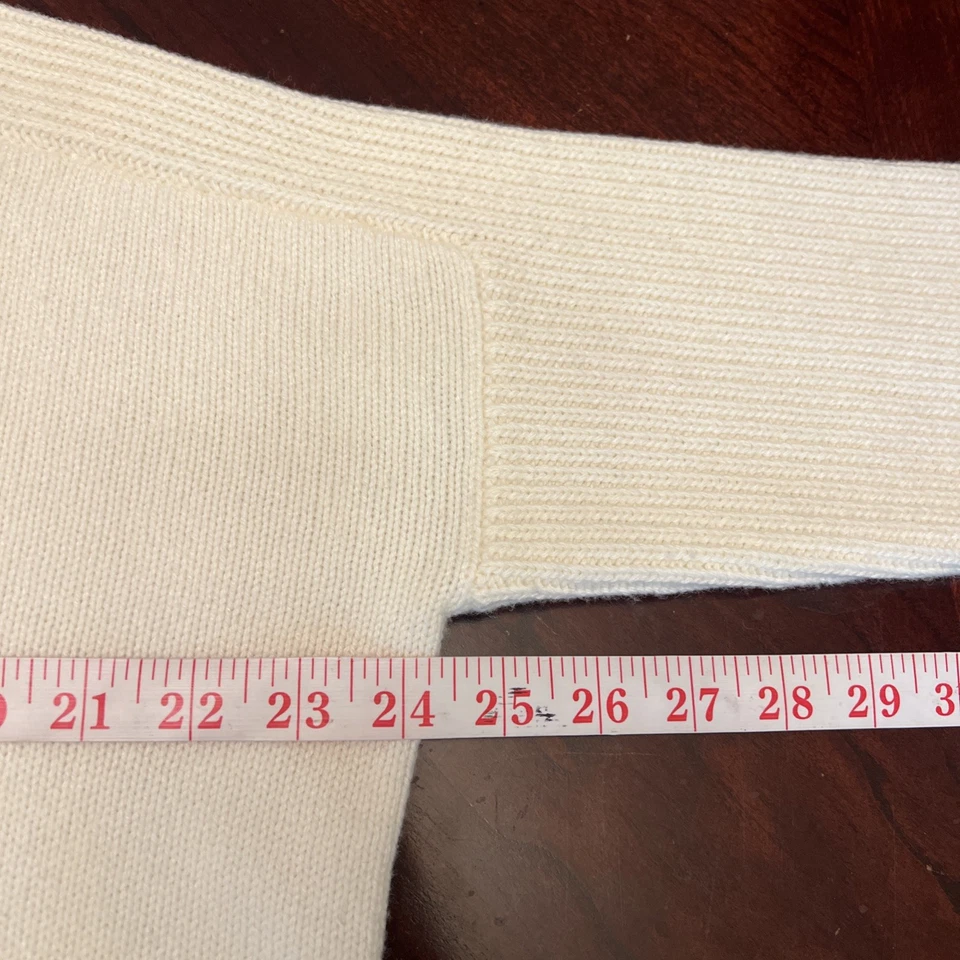 MM6 Maison Martin Margiela Lana Mezcla Cachemira Marfil Gran Tamaño Cuello Alto M Foto 4 de 4