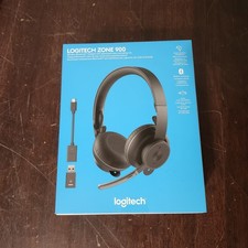 New Logitech Zone 900 Wireless Headset - Black Head Phones Bluetooth Type C Mic