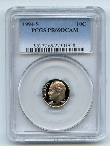 1994-S Roosevelt Dime Proof — photo from the most recent tracked eBay sale