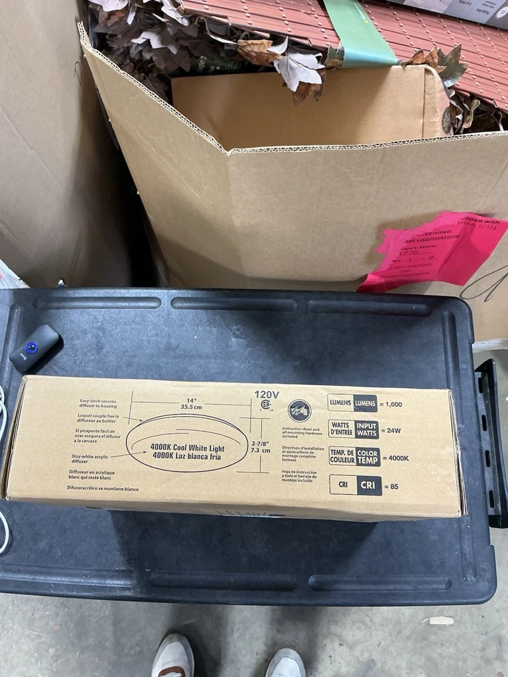 Lámpara de techo, LITHONIA LIGHT, 22LU35, LED Flush Mnt., 14 pulgadas, 24 W, 4000K Foto 2 de 3