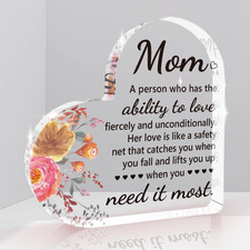 Mom Birthday Gifts Acrylic Keepsake 3.9X3.9X0.6 Inch I Love You Mom Mothers Day