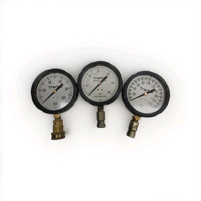 Lot Of 3 Trerice Pressure Guages 4 Inch