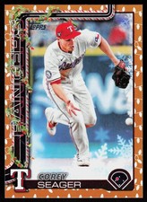 2025 Topps Holiday Corey Seager #H125 BASEBALL CARD Texas Rangers Holiday Lights