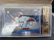 SANDY ALCANTARA 2018 Topps Chrome Sapphire AUTO RC Rookie Card PSA 10 Mint 