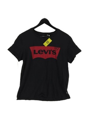 Levi s Herren T-Shirt L schwarz Grafik 100% Baumwolle Basic