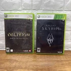 Elder Scrolls IV Oblivion GOTY & V Skyrim Bundle (Xbox 360) CIB w/Maps Tested