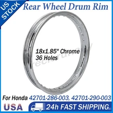 18x1.85" Chrome Rear Wheel Drum Rim 36 Holes For Honda SL125K SL175 SL175K SL350