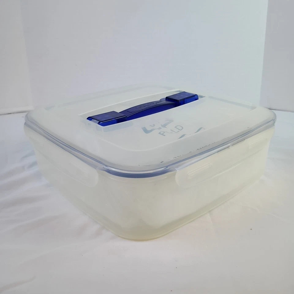 Lock & Lock Appetizer Handy Container with Removable Divided Tray Blue Brand New - Image 2 of 4