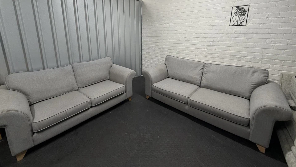 Dfs Owen Grey 2 & 3 Seater Set DELIVERY AVAILABLE - Image 2 of 3