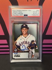 2023 Topps Transcendent Collection - Chrome /25 Auto Jeremy Pena PSA 6/10