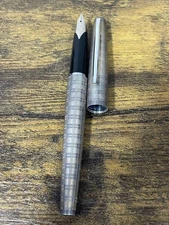 Sailor Fountain Pen Silver 18K WG Fine Nib Vintage 3.9in