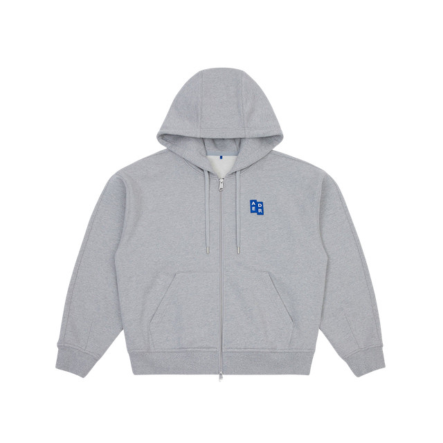 Ader Error Signature TRS Hoodie Zip-Up Grey