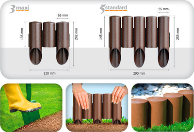 Very Strong Garden fence lawn edging border edge palisade fencing plastic
