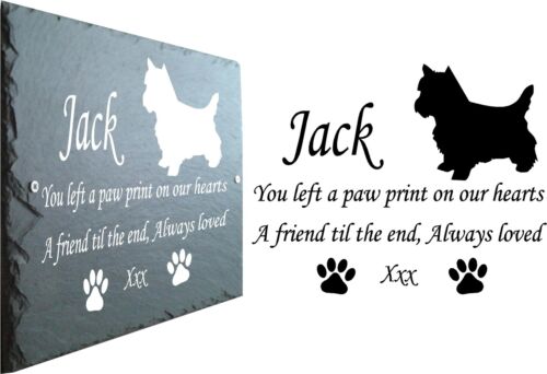 Pet Westie Memorial Slate Plaque, Personalised for you. West Highland Terrier - Photo 1 sur 8