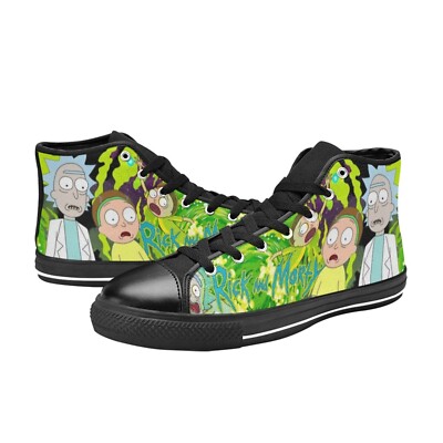 Rick and Morty Men's Custom Sneakers High Top Canvas Casual Shoes