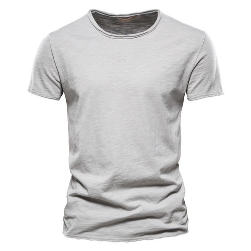 Mens Basic Solid Color T-shirt Casual Male Short Sleeve Plain Tees Soft Tops - Picture 17 of 44