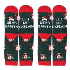 Men's Women's Christmas Socks Santa Socks Funny Novelty Crazy Christmas Gift