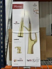 Pfister Ladera Culinary Pull Down Spray Kitchen Faucet w/ Soap Dispenser Gold