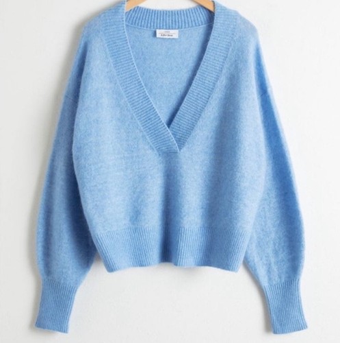Deep V-Neck Oversized Sweater 