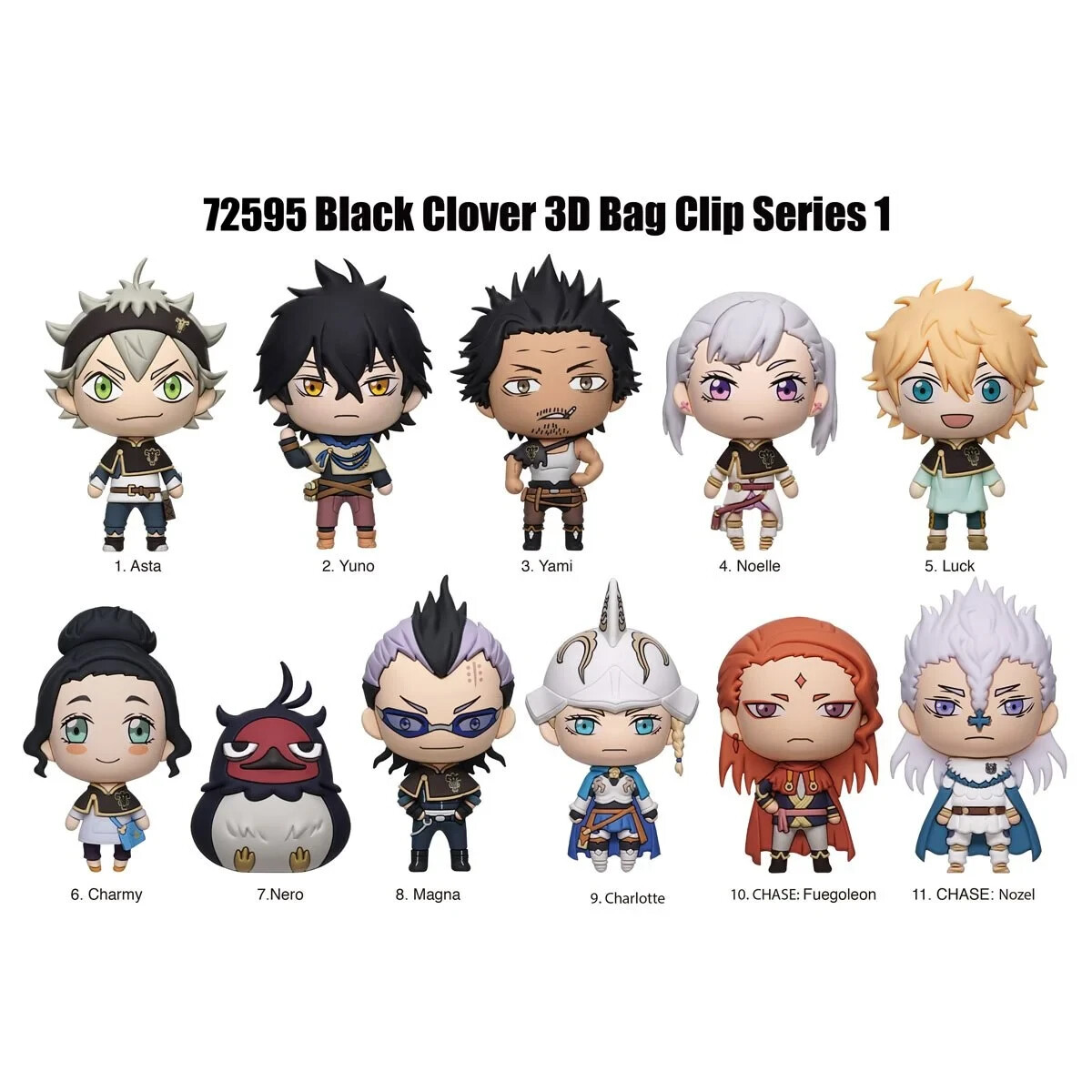 Black Clover NEW * Asta Clip * Blind Bag Series 1 Figural Key