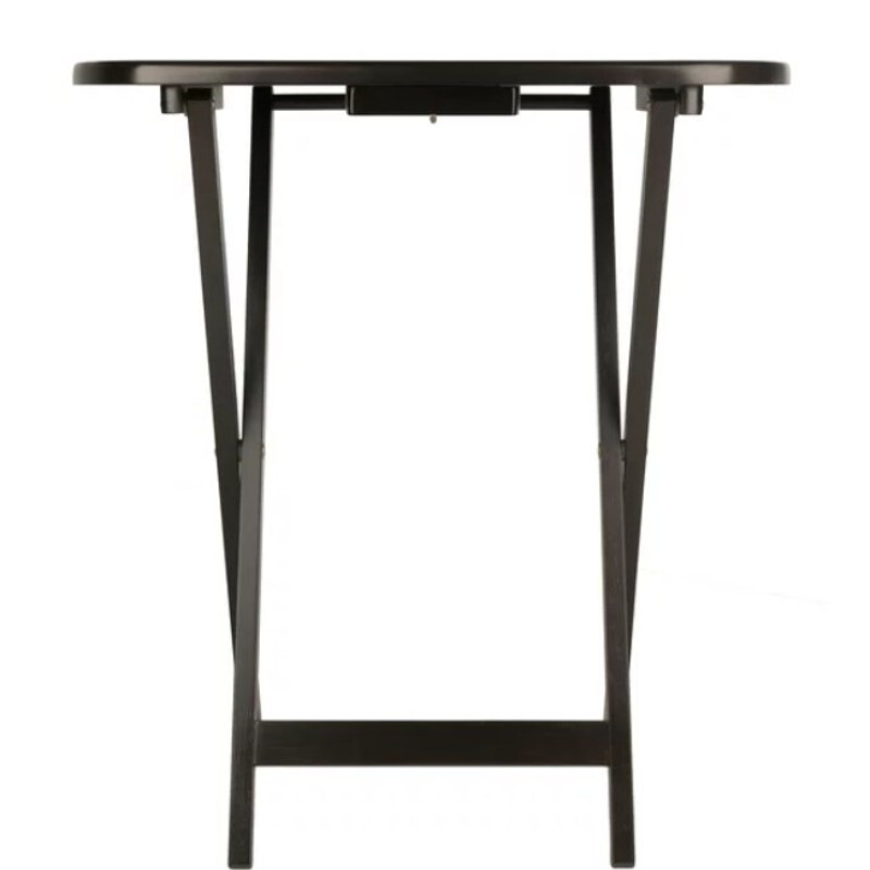 Winsome Wood Cade 2-Pc Oversize Snack TV Tables, Coffee Finish New